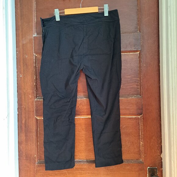 Lauren Ralph Lauren Women’s Black Cropped Pants Size 10 | Cotton Viscose Blend - Picture 6 of 11
